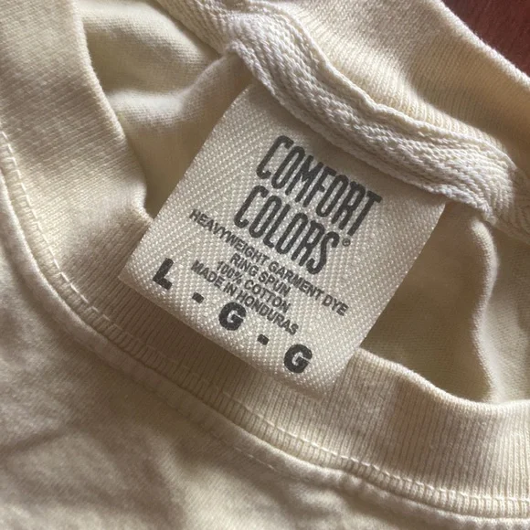 Comfort Colors Mens Yellow Tee with Pocket Short Sleeve T Shirt - Picture 6 of 7